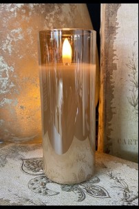 **LIMITED TIME ONLY** 2x5" CHAMPAGNE RADIANCE POURED CANDLE [478331]
